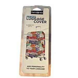 Samsonite License Plates Printed Luggage Cover - XL fit 27”+ New in Packaging